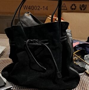 Jones New York Black Suede Tote